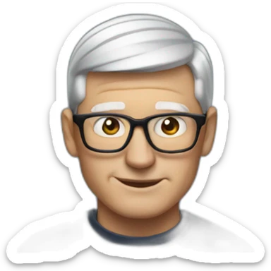 tim cook with a macbook pro sticker