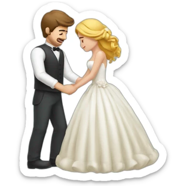 Novio rapado rescatando a su novia sticker