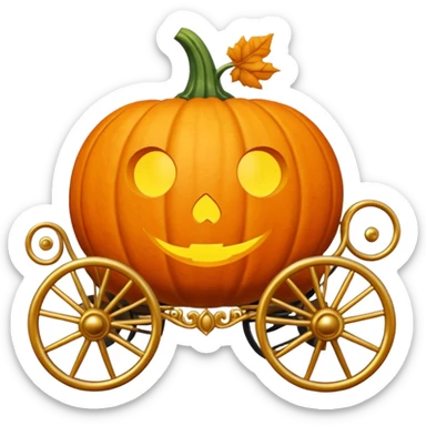 pumpkin carriage sticker