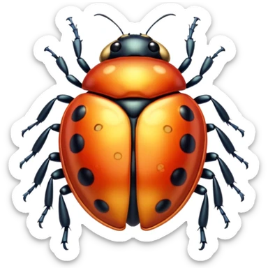 Beautiful Golden Ladybug sticker