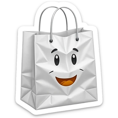 empty shoping bag sticker