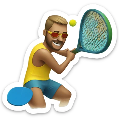 paddle beach tennis sticker
