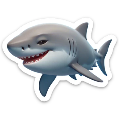 Meme-Worthy Cute Sleeping Shark Portrait Emoji, Head resting peacefully with a contented smile, showcasing a powerful, sleek build and a luxuriously soft streamlined body, eyes shut in a serene, restful drift, Simplified yet hilariously adorable features, highly detailed, glowing with a soft, drowsy light, high shine, relaxed and utterly lovable, stylized with an air of playful laziness, bright and heartwarming, soft glowing outline, capturing the essence of a comically sleepy shark, so meme‐worthy it feels like it could instantly become the next viral sensation of adorable oceanic slumber! sticker