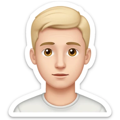 young man hearing impairment sticker