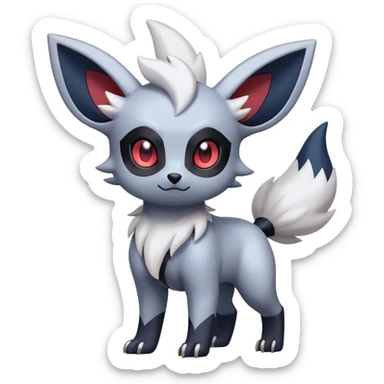 Cool Cute Kawaii Absol-Zorua-Umbreon-Pokemon Full Body  sticker