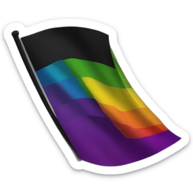 drapeau lgbt tenu par un noir sticker
