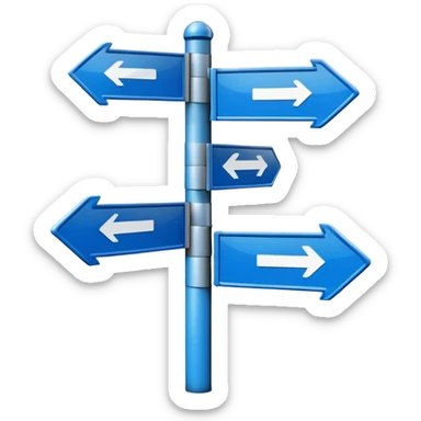 sign in full direction sticker