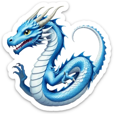 Blue and white dragon Haku from Spirited Away sticker