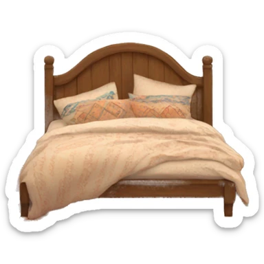 Cozy boho bed  sticker