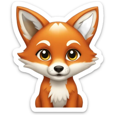 cuty fox sticker