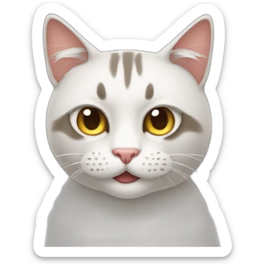An angr cat sticker