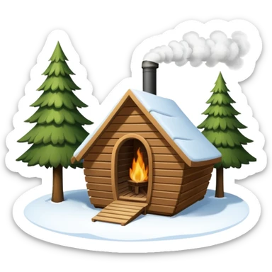 la tent that is a sauna and its smoke out the pipe try one with snow and trees around also
ag den mer som en rundt firkant og sort, også kan det stå SAUNA på sticker