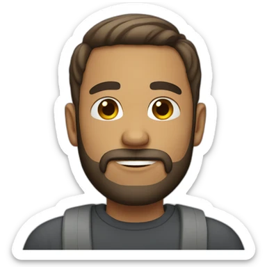 35 year old man with beard sticker