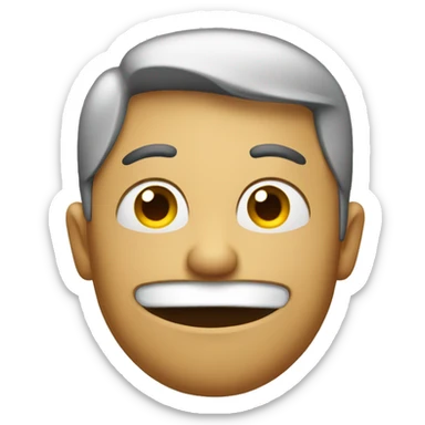 Regular face emoji but it has a side eye just one eye sideways  sticker