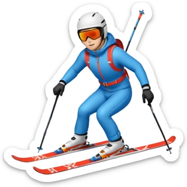 man skiing on aspen mountain sticker
