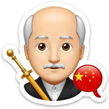 Çince bir yazı kartı sticker