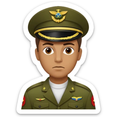 crie emojis de um soldado do corpo de fuzileiros navais do brasil com cara de mau sticker