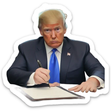 trump sign executive order sticker