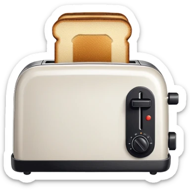 A toaster emoji, drawn with an 8-bit pixelated look, similar to early video game sprites. VERY LOW RES. sticker