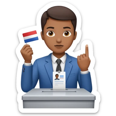 Vote - participate in elections by casting your vote for candidates sticker