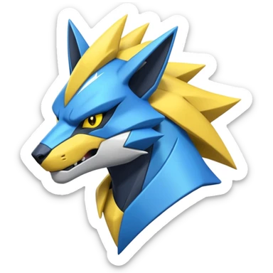 Futuristic Modern Zeraora-Zekrom-Zoroark-fusion sticker