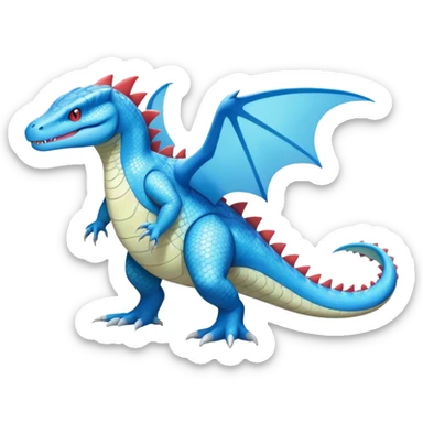 celestial salamence-Croconaw-hybrid, full body sticker