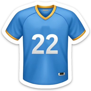 Jersey with number 22 sticker