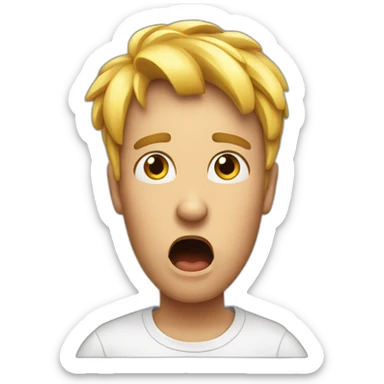 A person getting shocked sticker