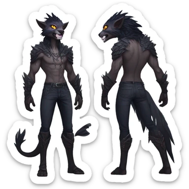 Cool Edgy Modern Vernid species by LiLaiRa full body sticker
