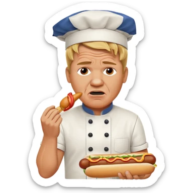 gordon ramsay eat a hotdog, ảngy sticker