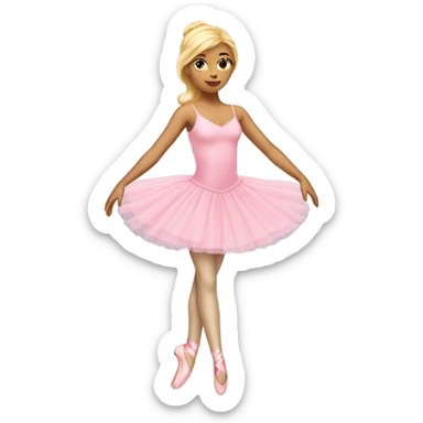 Blonde Ballerina full body pink outfit sticker