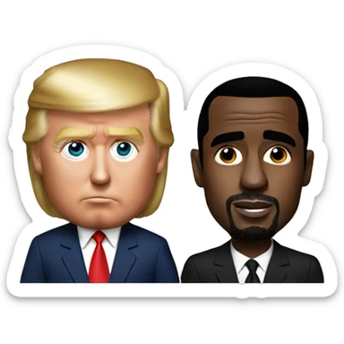 p diddy and donald trump  sticker