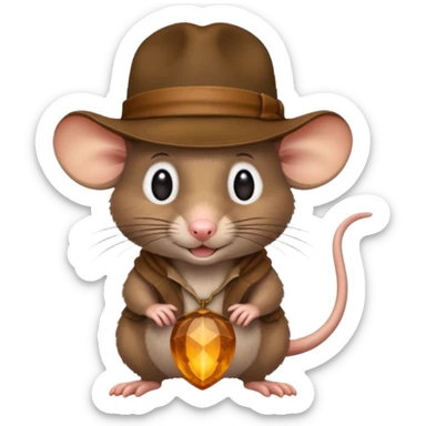 🐀 wearing Indiana jones hat sticker
