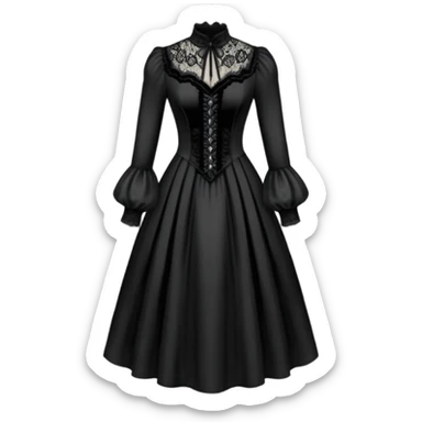 Gothic Victorian antique vintage edgy dress apparel clothing  sticker