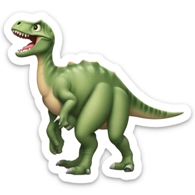 A dinosaur with underwear on ￼ sticker