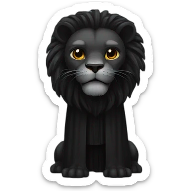 Black lion as a Sith lord sticker