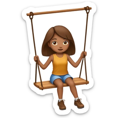 swing hike brown girl  sticker