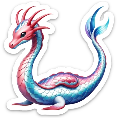Milotic-Dragonair-Fakémon-hybrid-creature (full body)  sticker