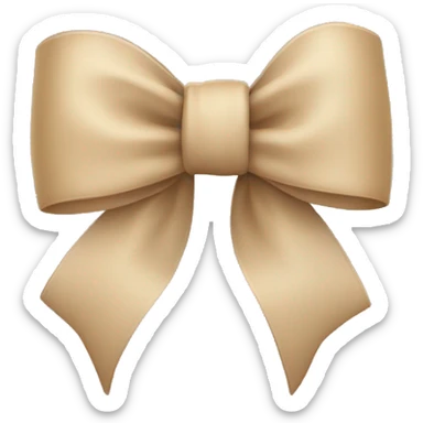 Beige bow sticker