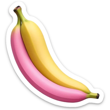 Toy banana silicon pink sticker