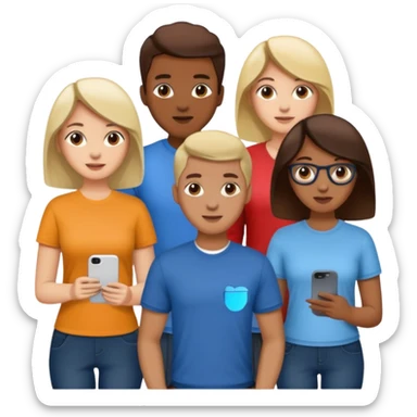 group of people ultimately creating a social media agency sticker