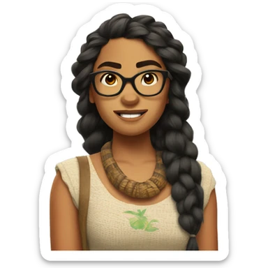 Moana as a hipster  sticker