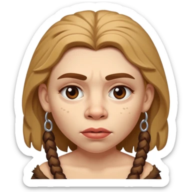 slack jawed female neanderthal sticker