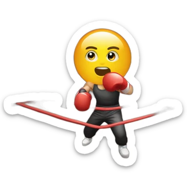 A photographer in a boxing ring with a bubble of information that says fight sticker