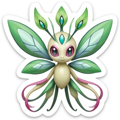 Meloetta-Palkia-Celebi-Pokémon-Fakémon-fusion-hybrid-creature sticker