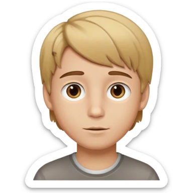 Je veux un garçon qui est brun et qui a des mèches blondes au cheveux sticker