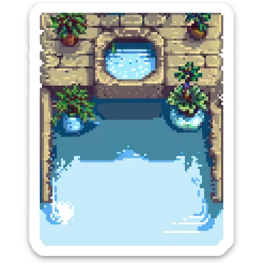A water pond sticker