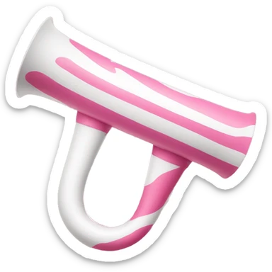 Celebration horn pink and white sticker