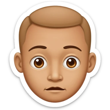 Funny caricature style cartoon, big head and small body sticker