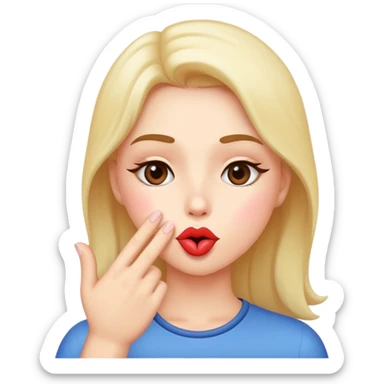 Blowing a kiss (standard emoji) sticker